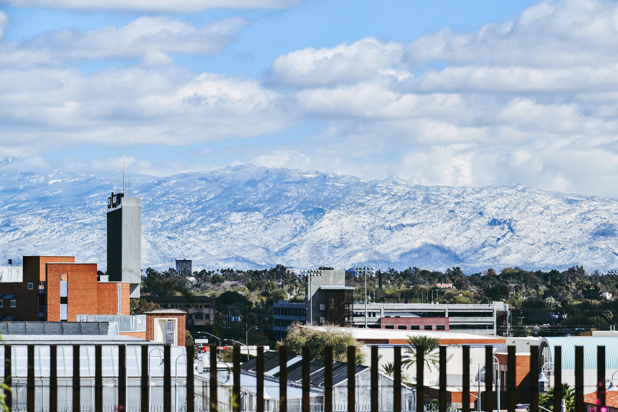 Snowy Mountains Over University of Arizona