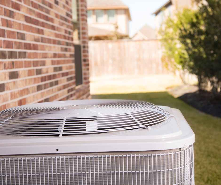 Air conditioning unit outside a home